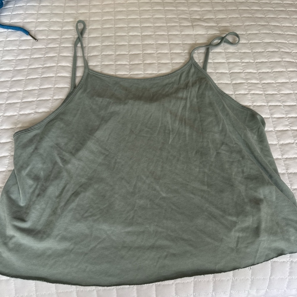 Double Zero Green Sleeveless Camisole Top